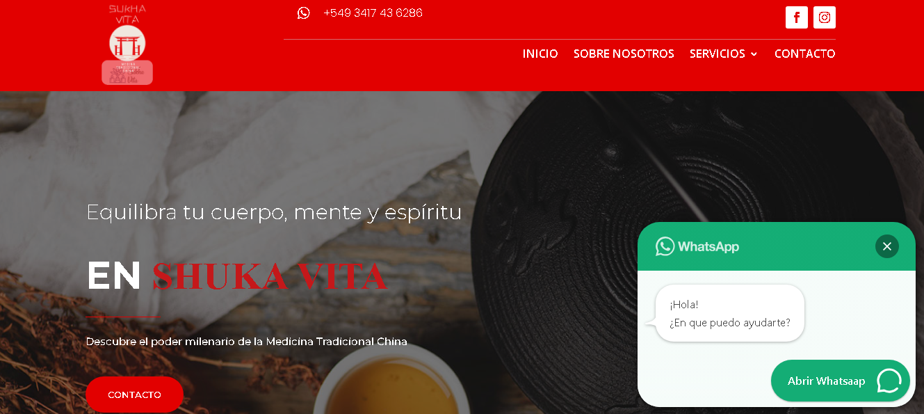 Medicina China Rosario (Sukha Vita) — Landing / One page